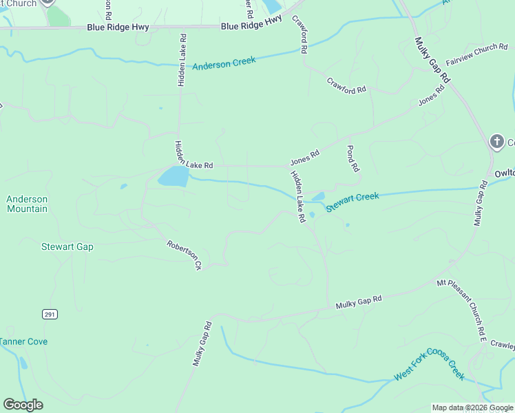 map of restaurants, bars, coffee shops, grocery stores, and more near 2837 Hidden Lake Road in Blairsville