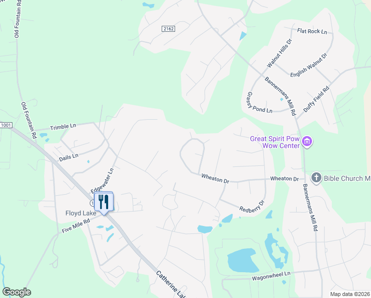 map of restaurants, bars, coffee shops, grocery stores, and more near 156 Wheaton Drive in Richlands