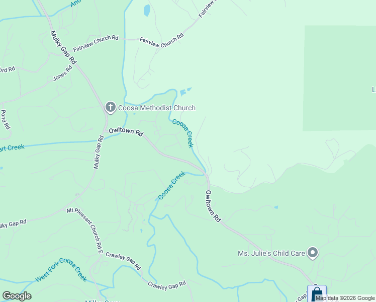 map of restaurants, bars, coffee shops, grocery stores, and more near 2973 Chinquapin Place in Blairsville
