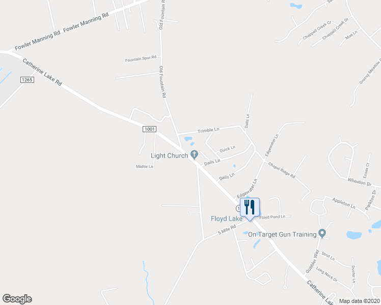 map of restaurants, bars, coffee shops, grocery stores, and more near 2442 Catherine Lake Road in Richlands