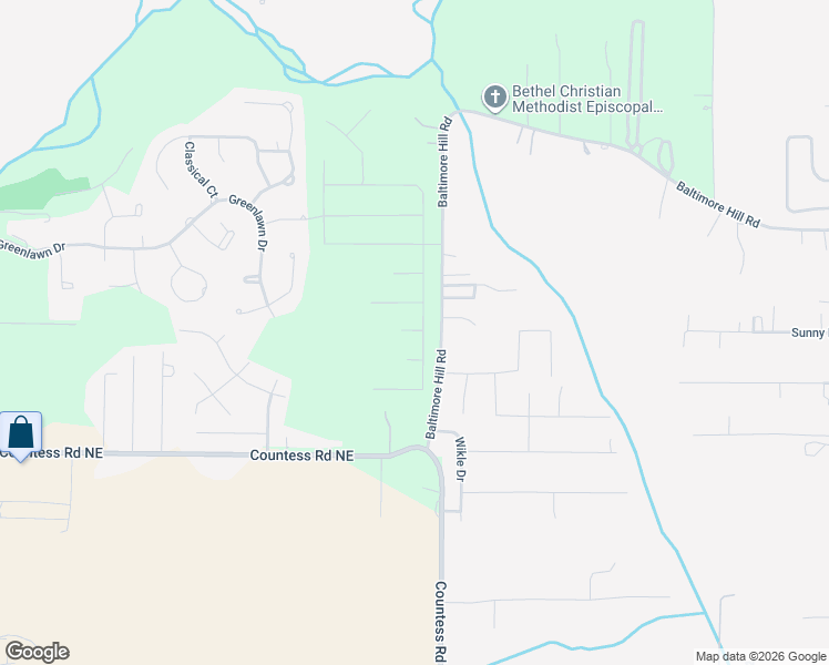 map of restaurants, bars, coffee shops, grocery stores, and more near 503 Countess Road Northeast in Huntsville