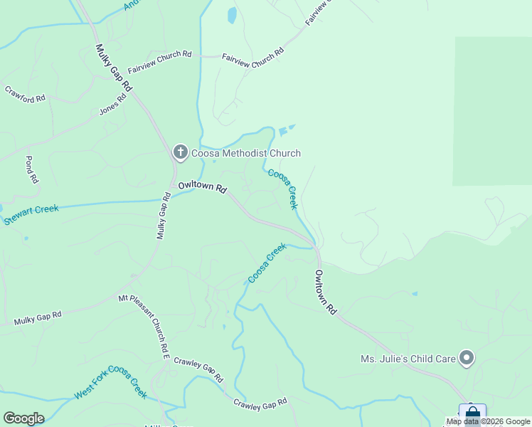 map of restaurants, bars, coffee shops, grocery stores, and more near 2920 Chinquapin Place in Blairsville