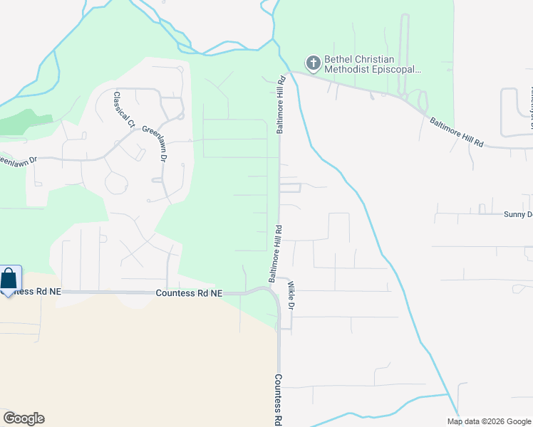 map of restaurants, bars, coffee shops, grocery stores, and more near 503 Countess Road Northeast in Huntsville