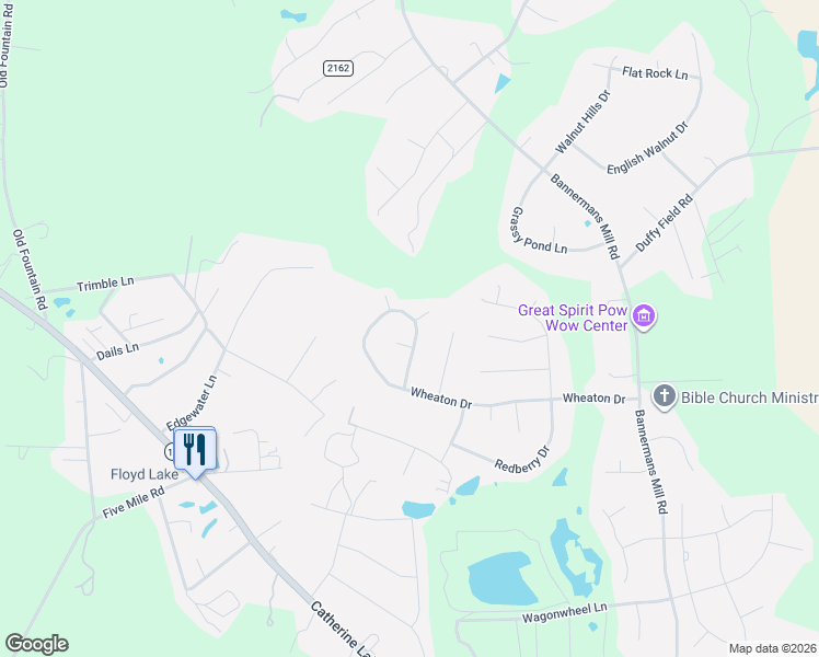 map of restaurants, bars, coffee shops, grocery stores, and more near 166 Wheaton Drive in Richlands
