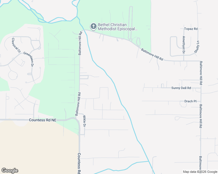 map of restaurants, bars, coffee shops, grocery stores, and more near 245 Baltimore Hill Road in Huntsville