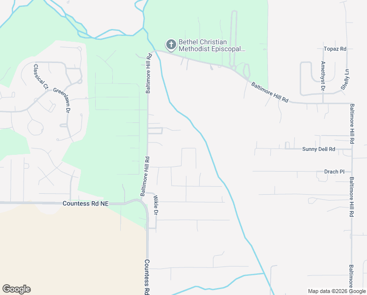 map of restaurants, bars, coffee shops, grocery stores, and more near 245 Baltimore Hill Road in Huntsville