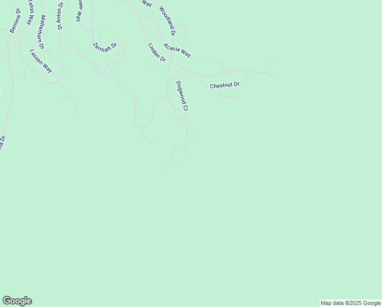 map of restaurants, bars, coffee shops, grocery stores, and more near 1216 Woodland Drive in Pine Mountain Club