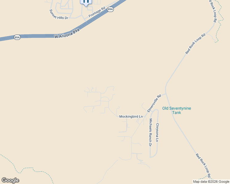 map of restaurants, bars, coffee shops, grocery stores, and more near 95 Country Lane in Sedona