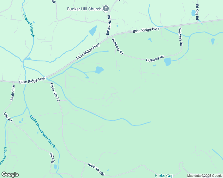 map of restaurants, bars, coffee shops, grocery stores, and more near 59 Treetop Lane in Blairsville