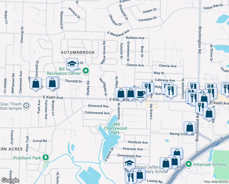 map of restaurants, bars, coffee shops, grocery stores, and more near 12 Flagstone Place in Sherwood