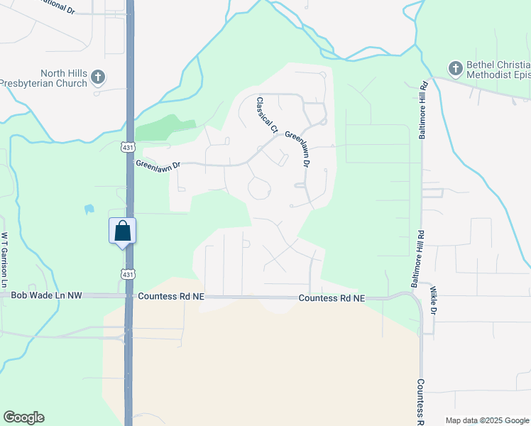 map of restaurants, bars, coffee shops, grocery stores, and more near 202 Arrowfeather Drive in Meridianville