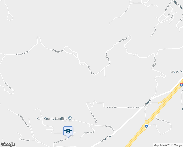 map of restaurants, bars, coffee shops, grocery stores, and more near Ridge Route Drive in Lebec