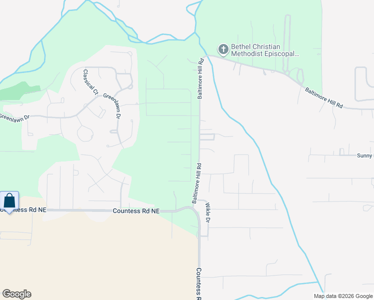 map of restaurants, bars, coffee shops, grocery stores, and more near 503 Countess Road Northeast in Huntsville