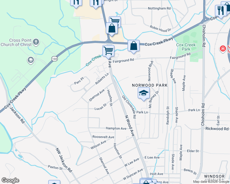 map of restaurants, bars, coffee shops, grocery stores, and more near 100-198 Green Drive in Florence