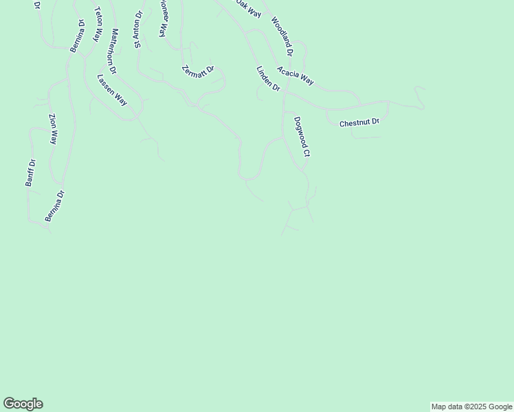 map of restaurants, bars, coffee shops, grocery stores, and more near 1309 Zermatt Court in Pine Mountain Club