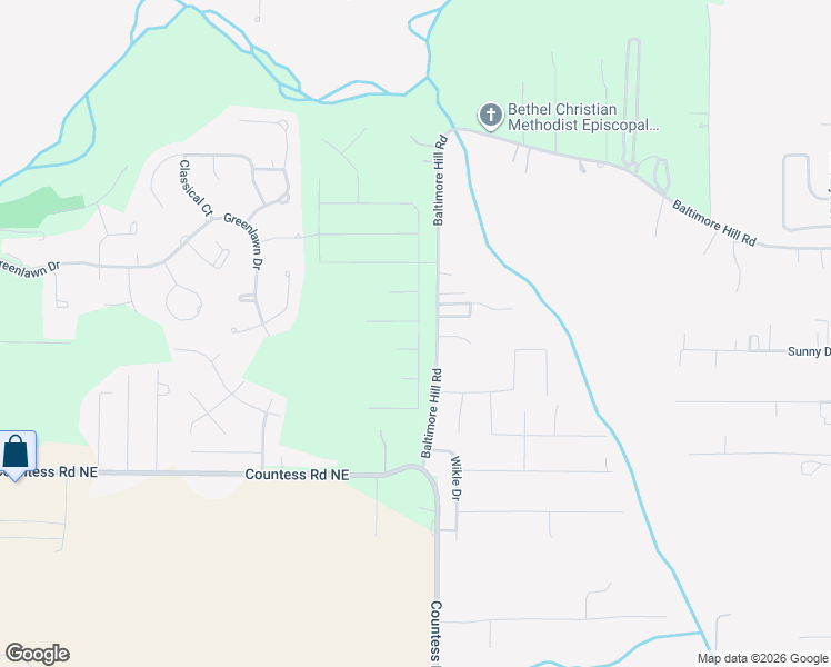 map of restaurants, bars, coffee shops, grocery stores, and more near 503 Countess Road Northeast in Huntsville