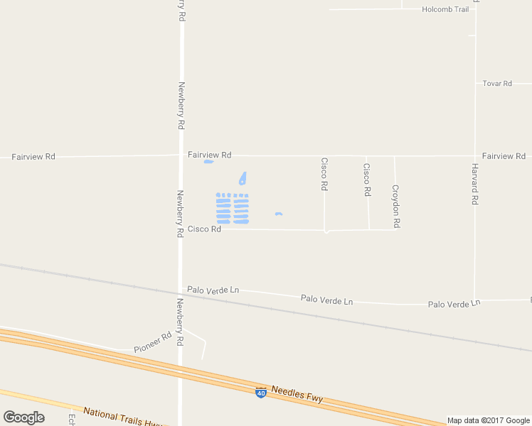 map of restaurants, bars, coffee shops, grocery stores, and more near 45950 Cisco Road in Newberry Springs