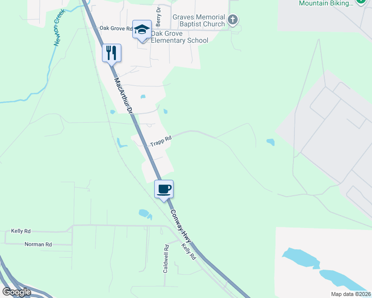 map of restaurants, bars, coffee shops, grocery stores, and more near in North Little Rock
