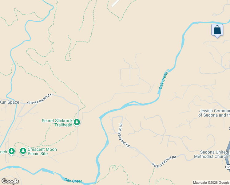 map of restaurants, bars, coffee shops, grocery stores, and more near 192-454 Chavez Ranch Road in Sedona