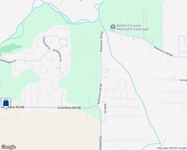 map of restaurants, bars, coffee shops, grocery stores, and more near 503 Countess Road Northeast in Huntsville