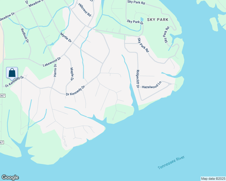 map of restaurants, bars, coffee shops, grocery stores, and more near Taylor Drive in Lauderdale County