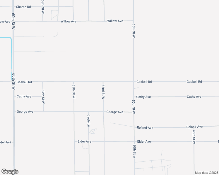 map of restaurants, bars, coffee shops, grocery stores, and more near Gaskell Road in Rosamond