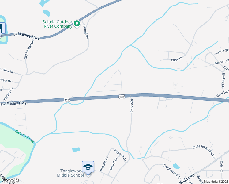 map of restaurants, bars, coffee shops, grocery stores, and more near 2800-2922 New Easley Highway in Greenville