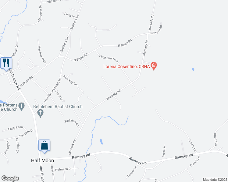 map of restaurants, bars, coffee shops, grocery stores, and more near 204 Maready Road in Jacksonville