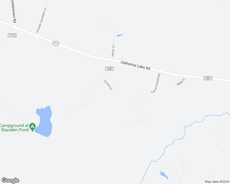 map of restaurants, bars, coffee shops, grocery stores, and more near 207 Scout Lane in Chinquapin