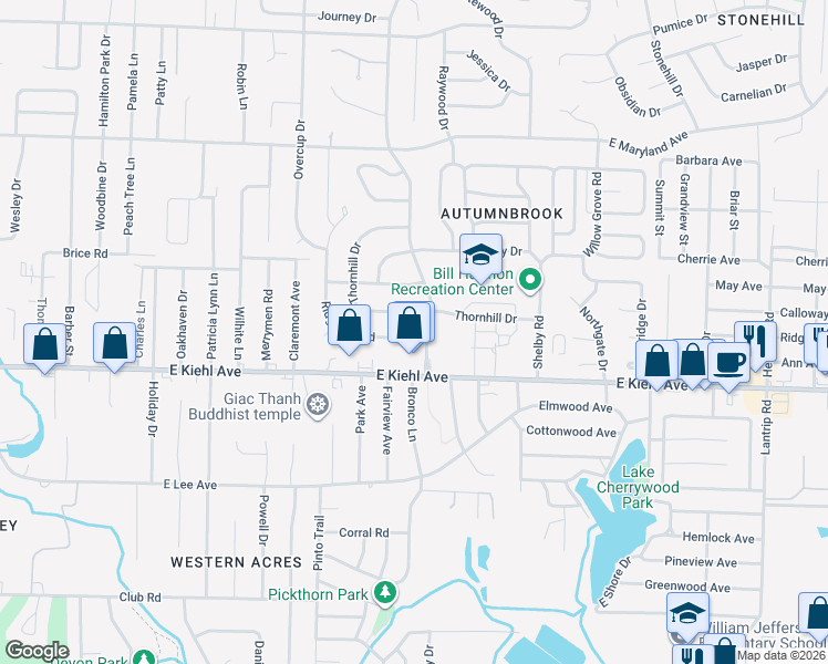 map of restaurants, bars, coffee shops, grocery stores, and more near 9 Oakbrooke Drive in Sherwood