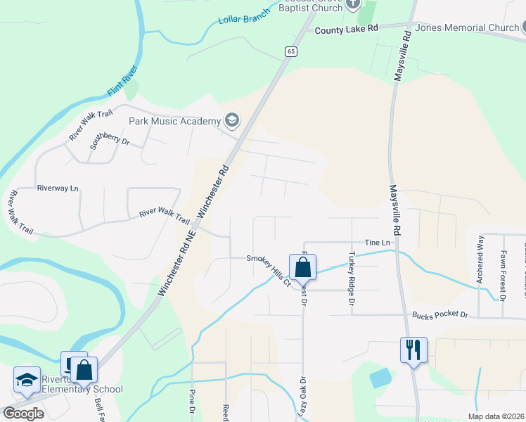 map of restaurants, bars, coffee shops, grocery stores, and more near 324 Eagle Ridge Drive in New Market