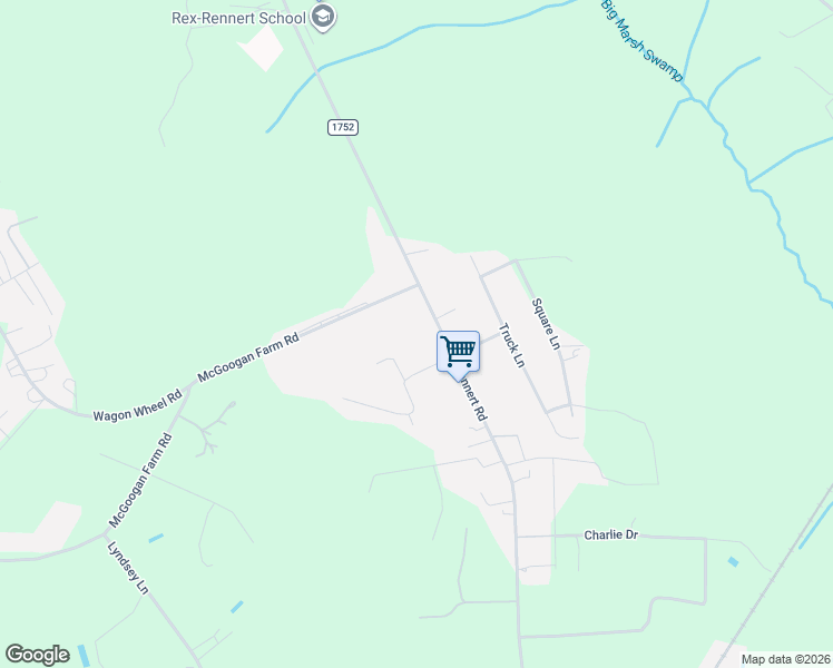 map of restaurants, bars, coffee shops, grocery stores, and more near 11111 Rennert Road in Shannon