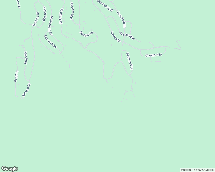 map of restaurants, bars, coffee shops, grocery stores, and more near 1317 Zermatt Court in Pine Mountain Club