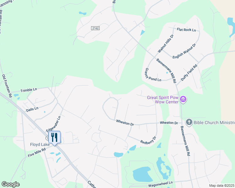 map of restaurants, bars, coffee shops, grocery stores, and more near 181 Wheaton Drive in Richlands