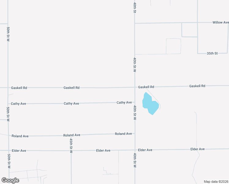 map of restaurants, bars, coffee shops, grocery stores, and more near Gaskell Road in Rosamond
