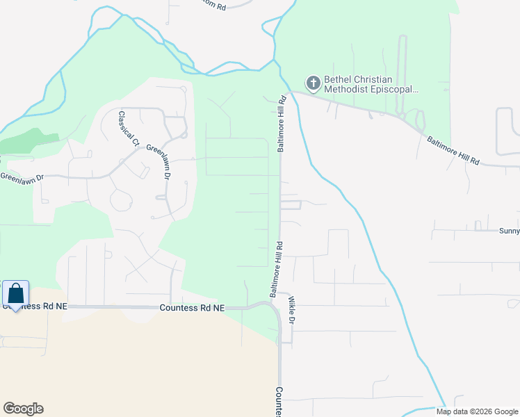 map of restaurants, bars, coffee shops, grocery stores, and more near 503 Countess Road Northeast in Huntsville