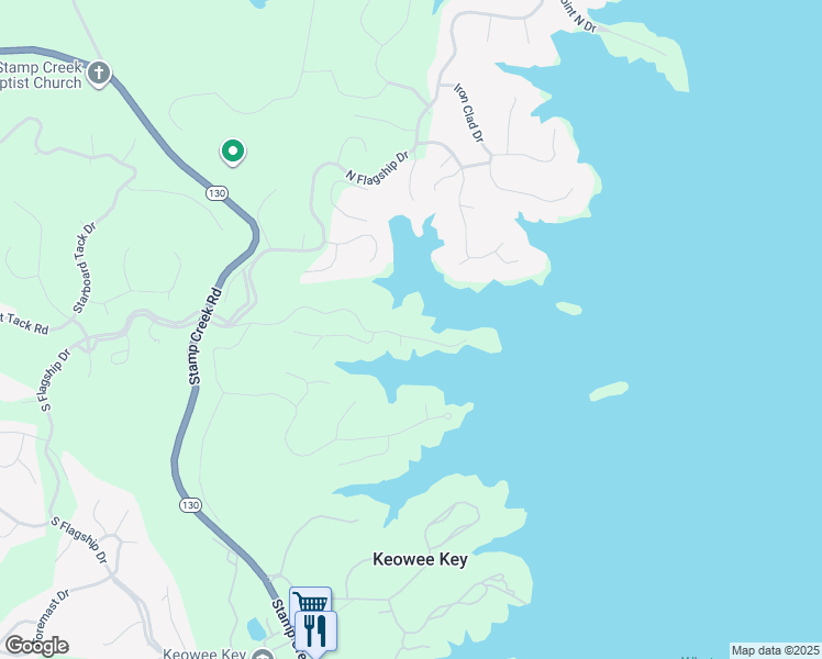 map of restaurants, bars, coffee shops, grocery stores, and more near 519 Tall Ship Drive in Salem