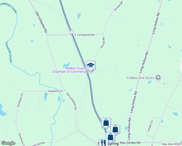 map of restaurants, bars, coffee shops, grocery stores, and more near 13063 U.S. 27 in Rock Spring