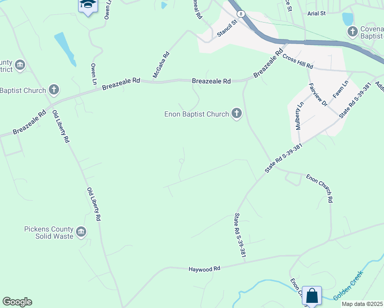 map of restaurants, bars, coffee shops, grocery stores, and more near 130 Shadowbrook Court in Easley