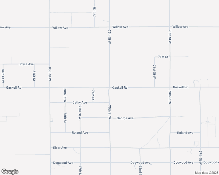 map of restaurants, bars, coffee shops, grocery stores, and more near 75th Street West in Rosamond