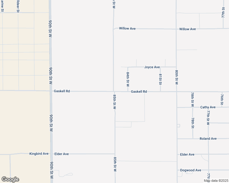 map of restaurants, bars, coffee shops, grocery stores, and more near 8445 Gaskell Road in Rosamond