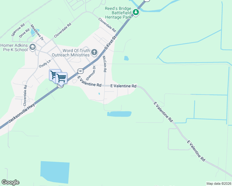 map of restaurants, bars, coffee shops, grocery stores, and more near 110 McGraw Street in Jacksonville