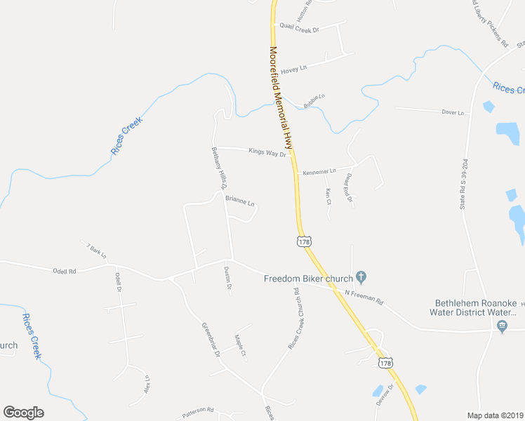 map of restaurants, bars, coffee shops, grocery stores, and more near 131 Brianne Lane in Liberty