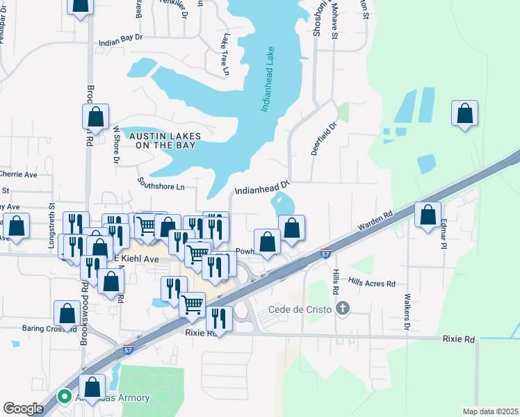 map of restaurants, bars, coffee shops, grocery stores, and more near 9 East Laramie Drive in Sherwood
