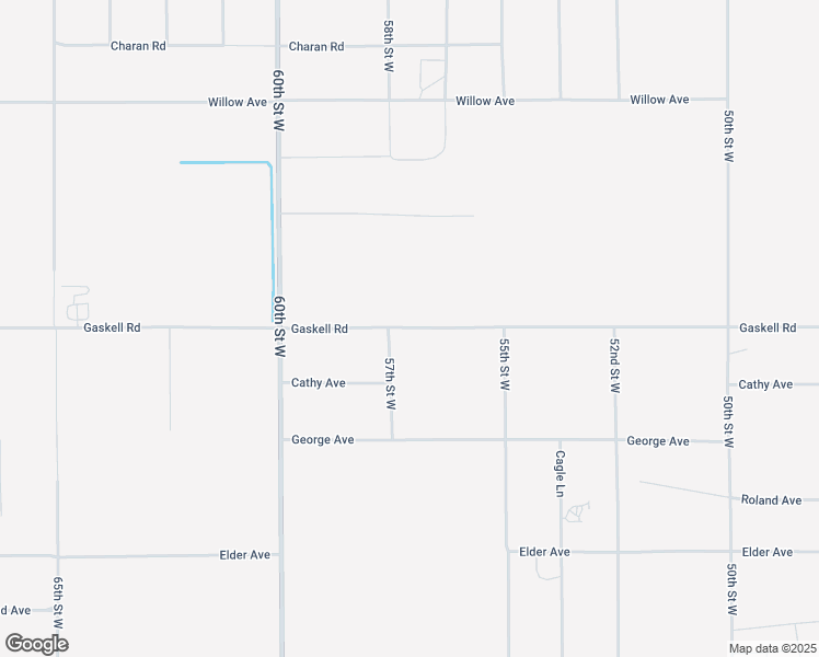 map of restaurants, bars, coffee shops, grocery stores, and more near Gaskell Road in Rosamond