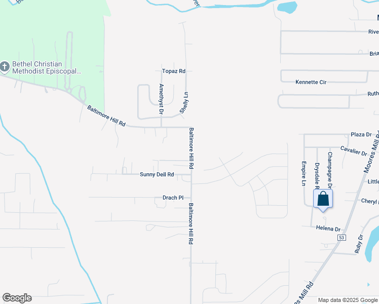 map of restaurants, bars, coffee shops, grocery stores, and more near 913 Baltimore Hill Road in Huntsville