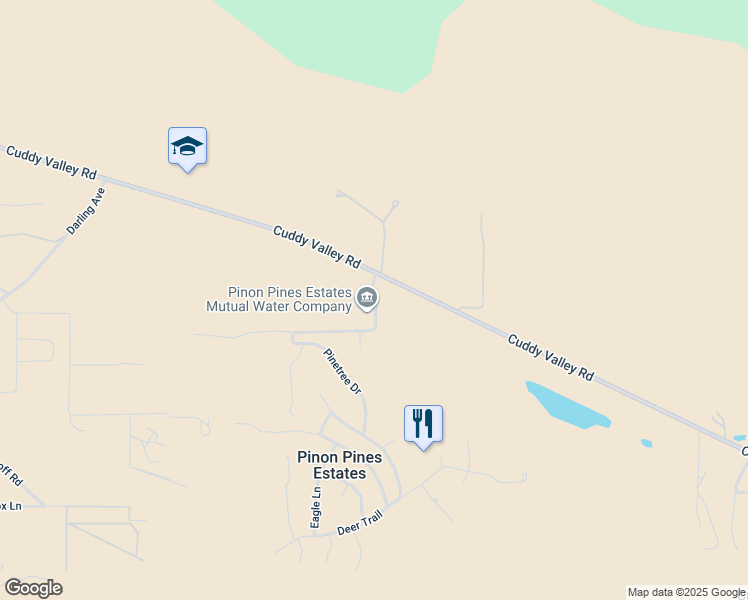 map of restaurants, bars, coffee shops, grocery stores, and more near Tecuya Drive in Kern County