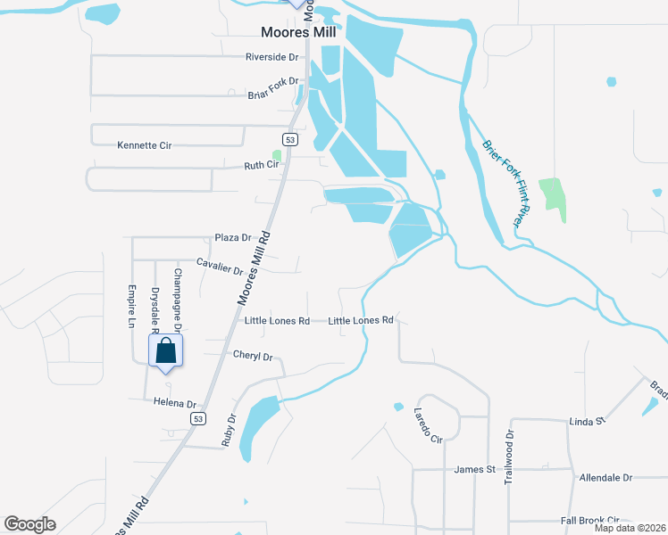 map of restaurants, bars, coffee shops, grocery stores, and more near 146 Family Hill Lane in Huntsville