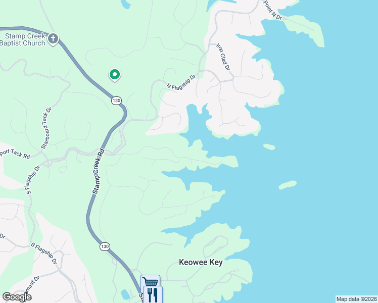 map of restaurants, bars, coffee shops, grocery stores, and more near 503 Tall Ship Drive in Salem