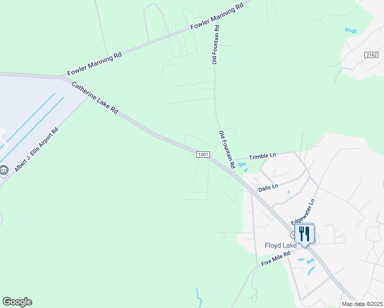 map of restaurants, bars, coffee shops, grocery stores, and more near 2501 Catherine Lake Road in Richlands